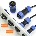 IP68 waterproof aviation plug socket circular rear nut connector 2 3 4 5 7 9 12 pin SP21 butt connector