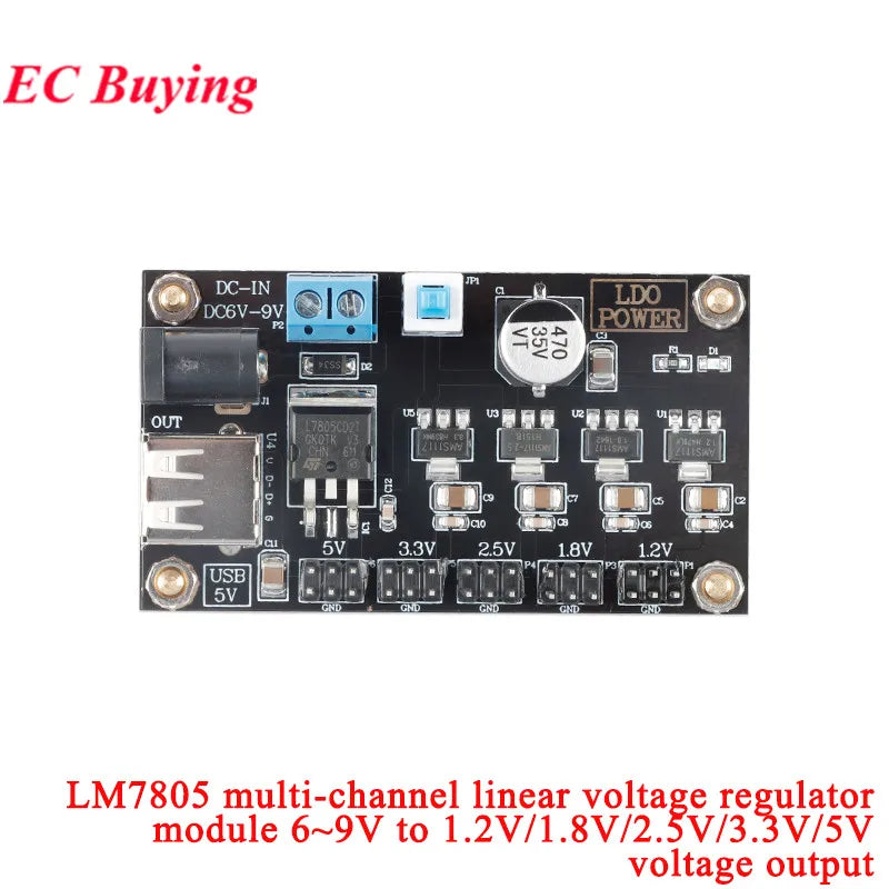 5Pcs/1pc LT3042 LT3045 Single Power Linear Regulator Module 3.3V 5V 12V Low Noise Ripple Radio Frequency Power Board 200mA 500mA