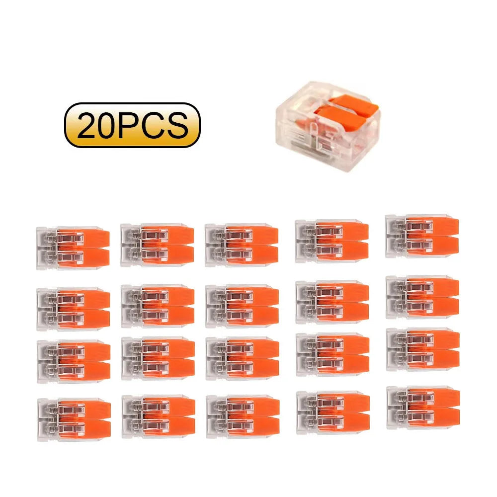 20/80/90pcs Electrical Lever Wire Connectors 2 Port 3 Port 5 Port Electric Cable Clamp Mini Quick Wire Terminal Connector