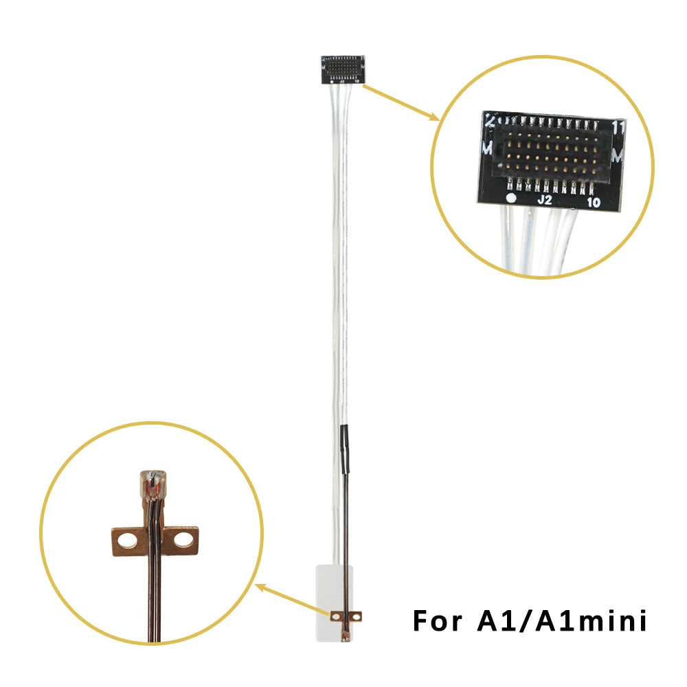 Heating Tube For Bambu Lab A1 A1mini P1P P1S X1 X1C Thermistor + Ceramic Cartridge Heater For Bamboo Hotend 3D Printer Parts