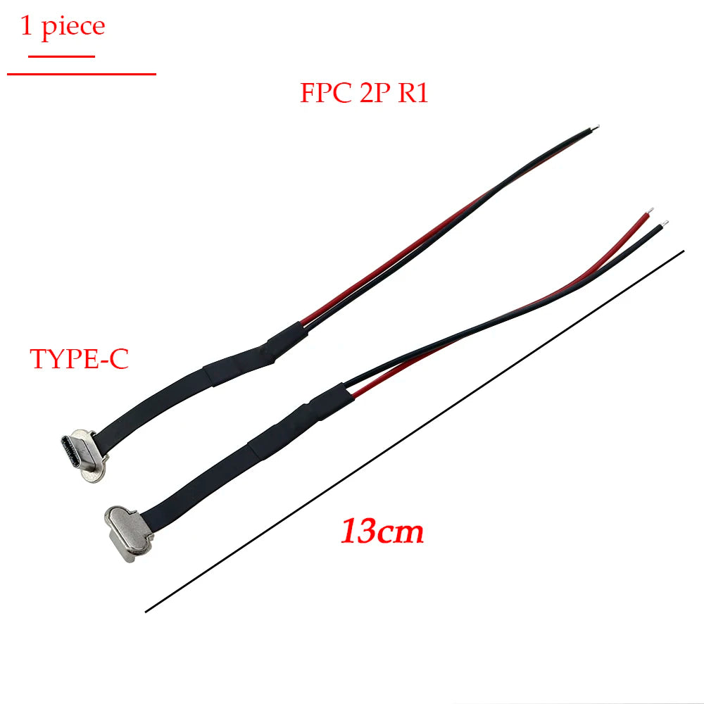 USB C Type-C FPC 2pin 3pin with Resistor R1 Soft Flat Cable Male Charging Cable Fast Charge Charging Wire Extention for Phone