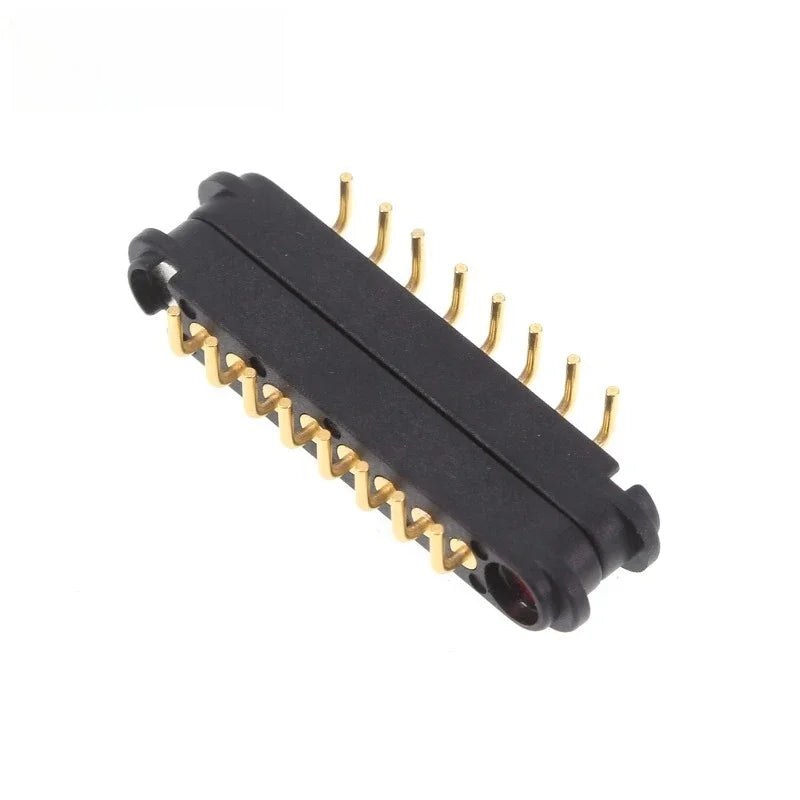 1/5 Set Waterproof DC Magnetic Pogo Pin Connector 2 3 4 5 6 7 8 9 Poles 2.54 MM Pogopin Male Female Contact Strip 90 Degree
