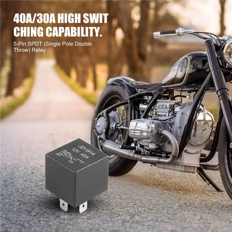 MML-10 Pcs 5 Pin 12V Relay Switch (SPDT) (30/40 Amp) 12 Volt Automotive Relay For Automotive Fans