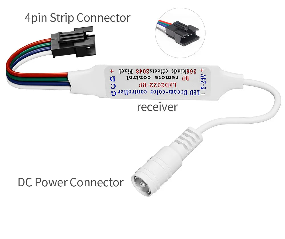 WS2811 WS2812B WS2813 WS2815 LED Pixels Strip Light Controller 3/4PIN USB/DC RF 14/17/21Keys LED Tape Remote Controller DC5-24V