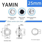 5pcs 12/16/19/22/25/30mm Ultra Short Electric Waterproof Power Reset Momentary Pressure Mini Push Button Switch Silver Black
