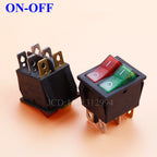 1 Piece KCD4 KCD3  6PIN 3PIN 16A 250V 20A 125V Double Light Switch Rocker Switch Waterproof ON-OFF  Boat Power Switch