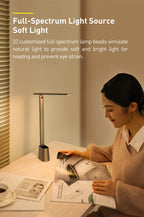 Baseus Desk Lamp 180° Foldable LED Table Lamp Rechargeable Auto Dimming Smart Eye Protection Study Reading Room Night Light Lamp