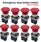 10PCS Emergency Stop Button Switch XB542 Self-Locking Stop XB2-BS545 Rotation Reset Mushroom Head Normally Open Normally Closed