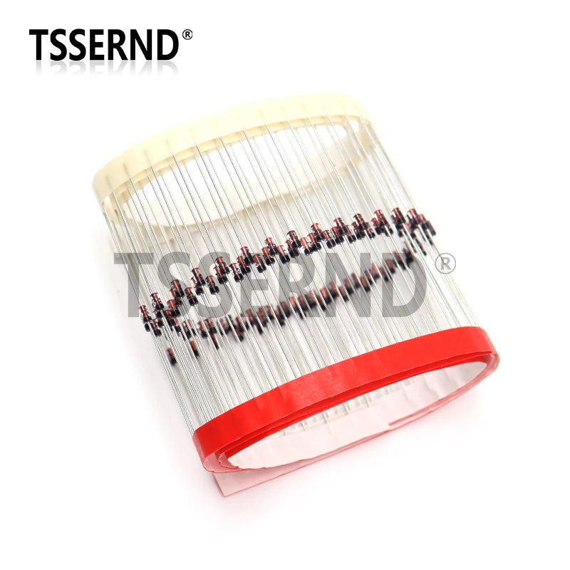 100pcs 1/2W Zener Diode 0.5W DO-35 BZX55C 2V 2V2 2V4 2V7 3V 3V3 3V9 4V7 5V1 6V2 7V5 10V 12V 15V 18V 20V 22V 27V 33V 39V 47V 75V