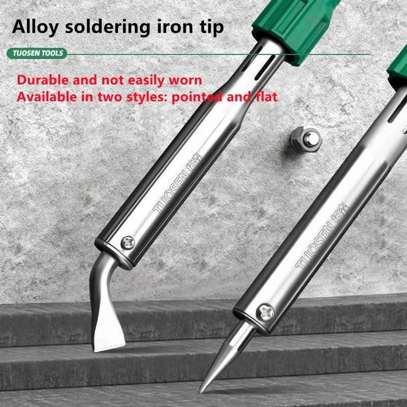 Tuosen 30/40/60/80/100/150W high-power soldering iron with pointed flat head soldering iron 200-240V