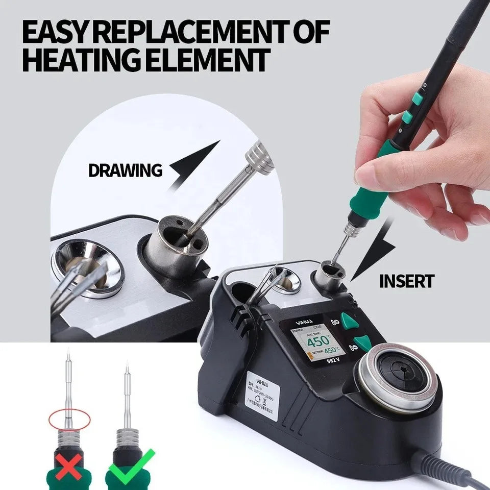 YIHUA 60W Digital Soldering Station 982-V C210/C245 Soldering Iron Kit ESD Precision Soldering Tools