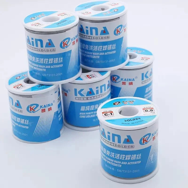 KANA High Brightness No Wash Solder Wire C1 Solder Rosin Cored Wire 450g Tin Wire 0.5mm 0.6mm 0.8mm 1.0mm 1.2mm 1.5mm 2.0mm