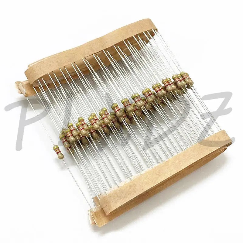 100PCS 1/4W Carbon Film Resistor 5% 0.25W 0R-22M 0 1 10 47 100 120 150 220 270 330 470 1K 3.3K 4.7K 10K 100K 470K 1M 10M 20M ohm