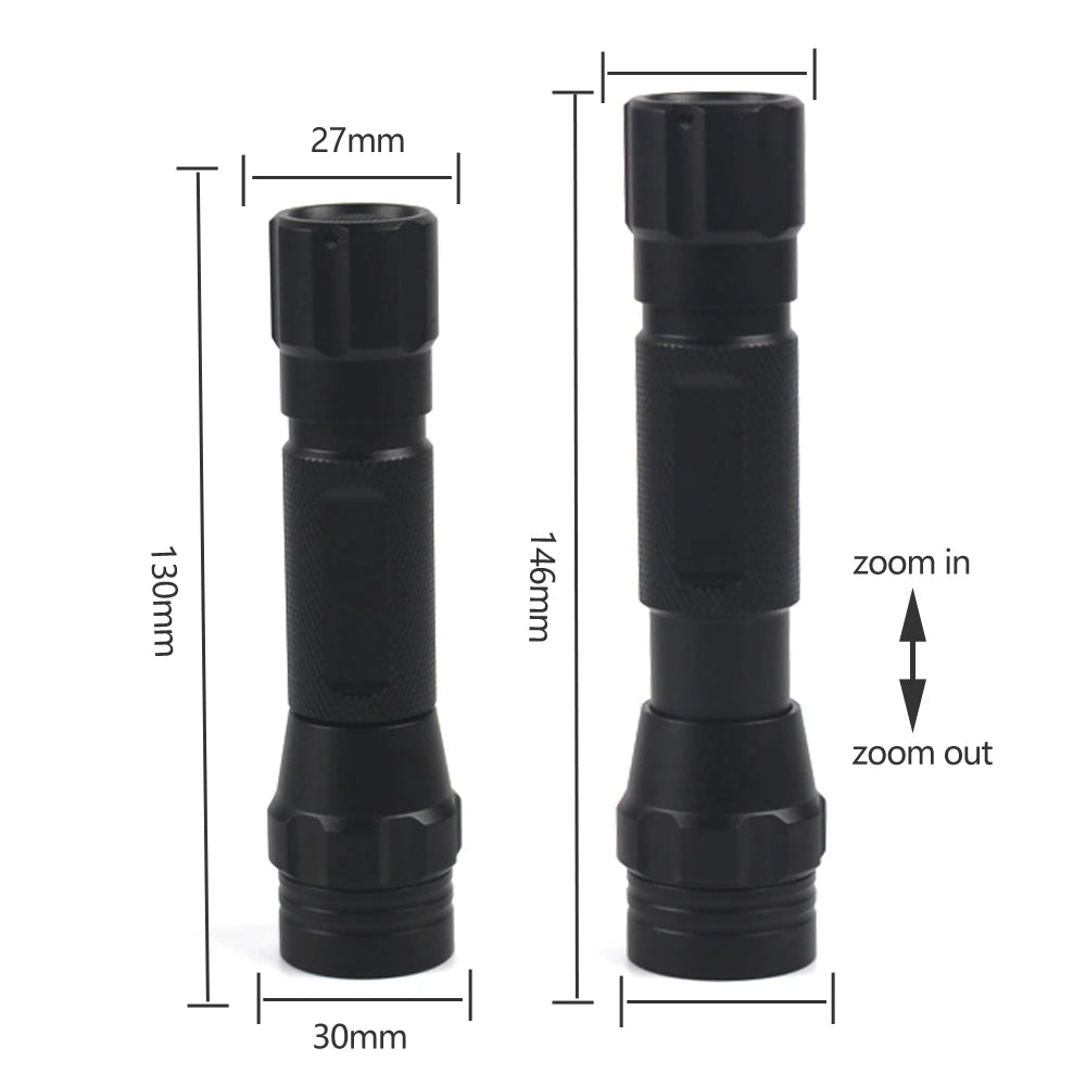 150 Yards Professional Focus Night Vision Hunting Torch 10W IR 850nm/940nm Tactical Infrared Radiation Zoomable LED Flashlight