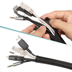 1~50m Expandable Cable Sleeve PET Braided Self Closed Auto Insulated Wrap Flexible Pipe Tube Split Line Protector Wire Organizer