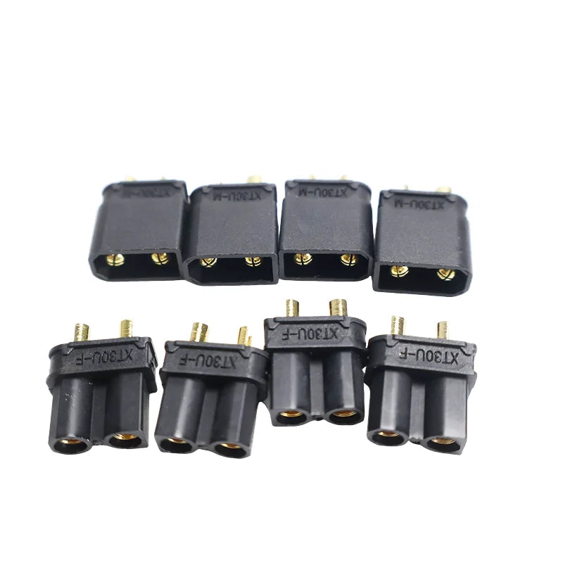 XT30 / XT30U Connector (Yellow, Black) – Reliable Battery Connector | Spark Proof, Easy Install | Ideal for Upgrading RC Airsoft