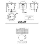 5/20pcs Round Rocker Power Switch 6A 250V 2 Pin 2 Position ON OFF Boat Toggle Switches SPST Black Button Mini Round