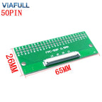 FC/FPC 6-80P to 2.54mm DIP Adapter Board 0.5mm Pitch Flexible Flat Cable Breakout PCB Soldered FR4 Double-Sided Converter Module