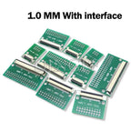 0.5mm 1.0mm pitch Connector SMT Adapter to 2.54mm hole FPC FFC Cable Welded board With Pin / Empty Board 6P 8P 10P 12P 20P 24P