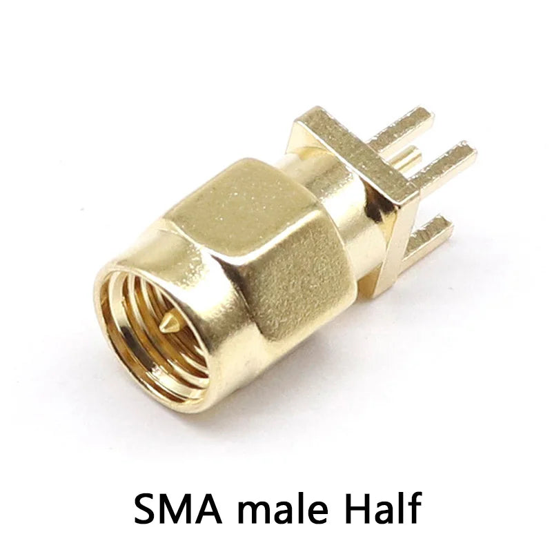 SMA Female Jack Male Plug Adapter Solder Edge PCB Straight Right angle Mount RF Copper Connector Plug Socket