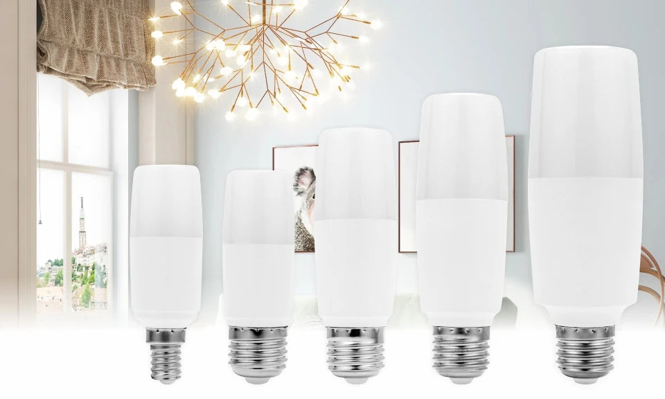 No Flicker 5W 10W 15W 20W LED Cylindrical Corn Bulb E27 E14 Light Bulb AC220V LED Lamp Home Decoration Chandelier Candle Light