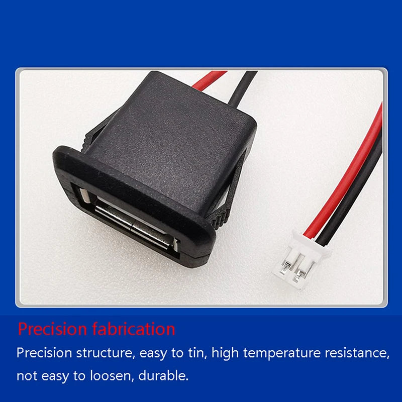 High Quality USB 2.0 Female Power Jack USB2.0 Charging Port Connector With Cable USB Charger Socket