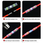 10 ~ 500pcs Solder Seal  Wire Connectors Kit Heat Shrink Butt Crimp Terminals Waterproof Electrical Cable Splice Connector