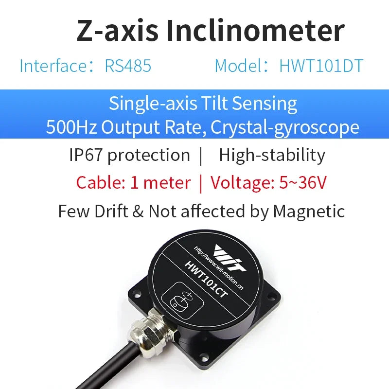 WitMotion HWT101CT High Precision Z-Axis Gyroscope Angle Sensor MEMS Inclinometer axis no drift Module for Robot ROS Drone AGV
