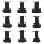 10-Piece 12X12mm H=11.5/12/12.513/13.5/14/15/16/17MM 4PIN DIP SMT Momentary Tactile Tact Switch Push Button Key Button Black