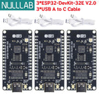 Upgraded ESP32 Development Board with USB-C Port, Equipped ESP32-D0WD-V3 Chip and 4MB Flash, 2.4GHz WiFi + BLE & Classic Bluetoo