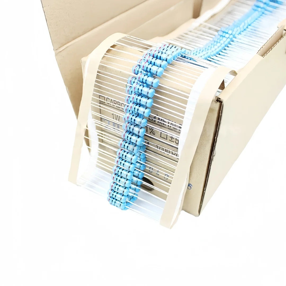 20pcs, 0R-22M 1% Metal Film Resistor 1W 0 2.2 10 100 150 220 270 330 470 1K 2.2K 4.7K 10K 47K 100K 470K 1M 10M 20M Ohms