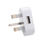 Office 1 Port USB 5V 1A 3 Pin Wall Charger UK Plug USB Charger Power Adapter