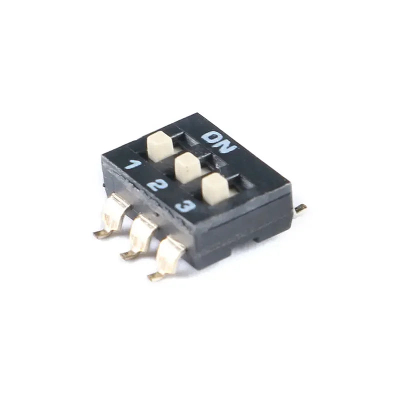 Slide Type SMT SMD Dip Switch Toggle 2.54mm 2Row 4Pin 2 Position/8 Pin 4 Position/16Pin 8 Position Black Switch Gold Plated Pin