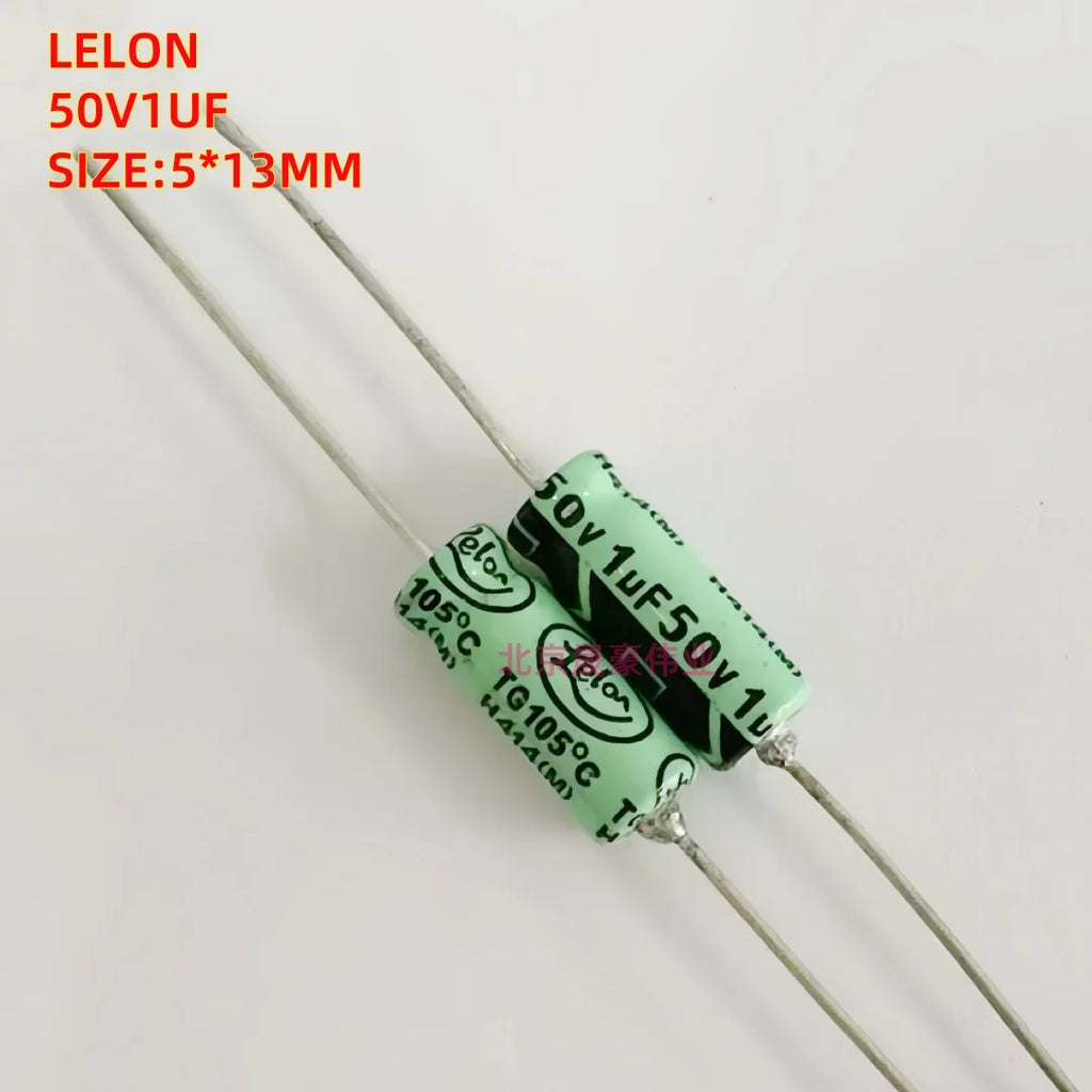 10pcs  50V1UF 2.2UF 3.3UF 4.7UF 10UF 22UF 47UF 100UF 220UF 330UF 470UF 1000UF Axial Audio Electrolytic Capacitor