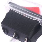5Pcs Black Push Button Mini Switch 2Pin Snap-in On/Off Rocker Switch With Waterproof Cover