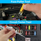Micro2 Fuses Assortment Kit- 105 Pcs ATR APT Blade Car Fuses With Fuse Puller, Automotive Replacement Fuse For Car, Boat, RV