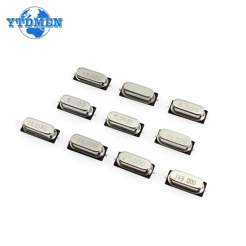 35-200pcs Crystal Oscillator Electronic Kit HC-49S DIP/SMD Ceramic Quartz Resonator Hc-49 Set 4Mhz 6Mhz 8Mhz 12Mhz 16Mhz 20Mhz