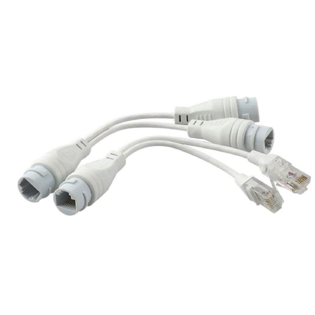 1 to 2 RJ45 Ethernet Splitter Adapter 2 Pack Waterproof Network Connector for Cat5 Cat6 Cable LAN Dual Port Share Internet
