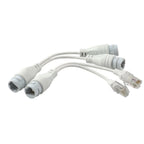 1 to 2 RJ45 Ethernet Splitter Adapter 2 Pack Waterproof Network Connector for Cat5 Cat6 Cable LAN Dual Port Share Internet