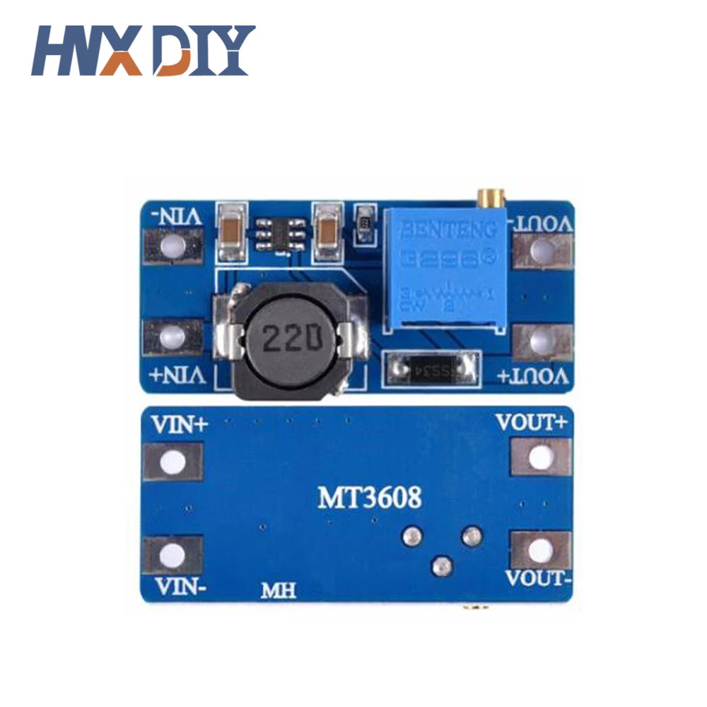 1-10pcs MT3608 DC-DC Adjustable Boost Module 2A Boost Plate Step Up Module with MICRO USB 2V-24V to 5V 9V 12V 28V
