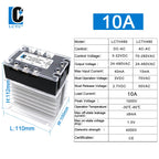 LCTC Three Phase Solid State Relay SSR Zero Cross 3-phase Load Relay 3-32VDC Control With Radiator 380V10A 25A 40A 60A 80A 100A