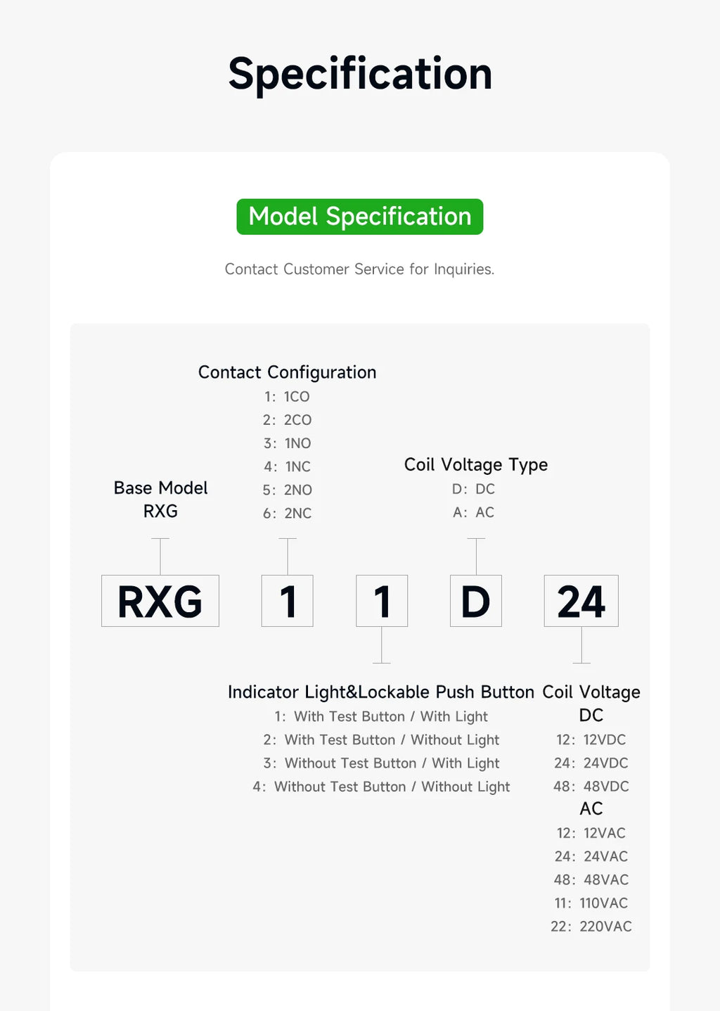 ENMG RXG Slim Power Relay 12A 24VDC/220VAC Coil, DIN Rail Mount Industrial Relay for PLC Control System