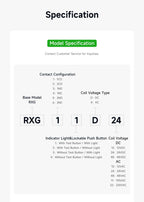 ENMG RXG Slim Power Relay 12A 24VDC/220VAC Coil, DIN Rail Mount Industrial Relay for PLC Control System