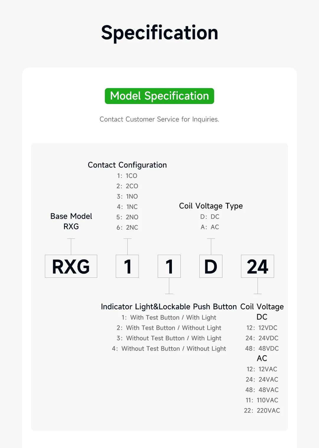 ENMG RXG Slim Power Relay 12A 24VDC/220VAC Coil, DIN Rail Mount Industrial Relay for PLC Control System