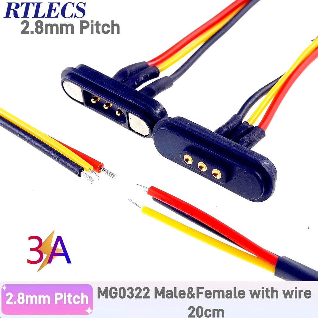 RTLECS Magnetic Connector RC Car Drone JST JR 24V 3A DC Power Battery Charger SM Led Strip Blind Connect USB Cable 2/3/4 Pin
