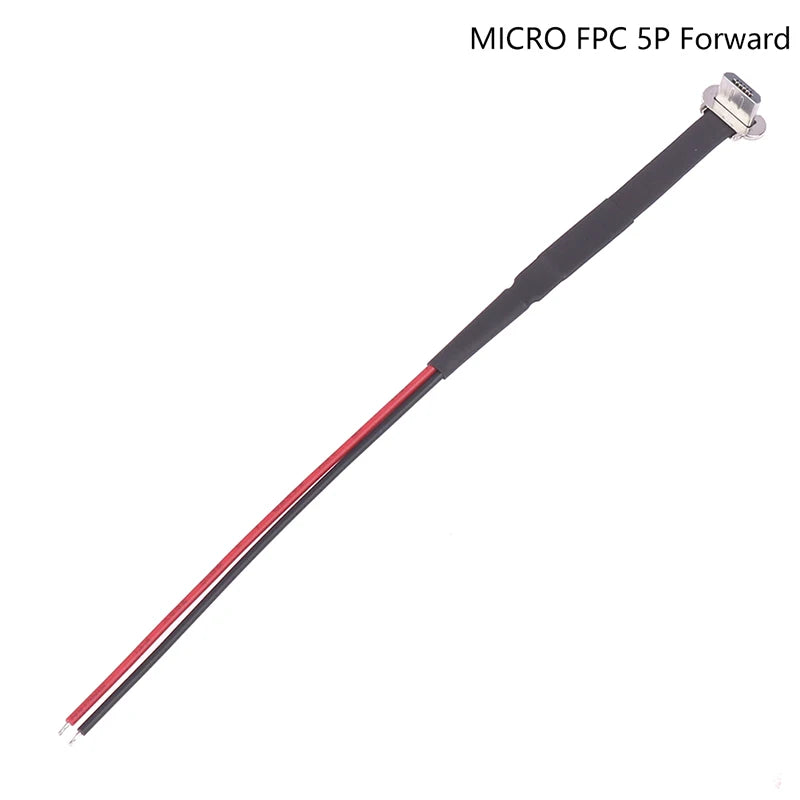 Type-C Micro USB Connector FPC 2Pin 3Pin W/ Resistor R1 Soft Flat Cable Male Charging Cable Fast Charge Wire Extention For Phone