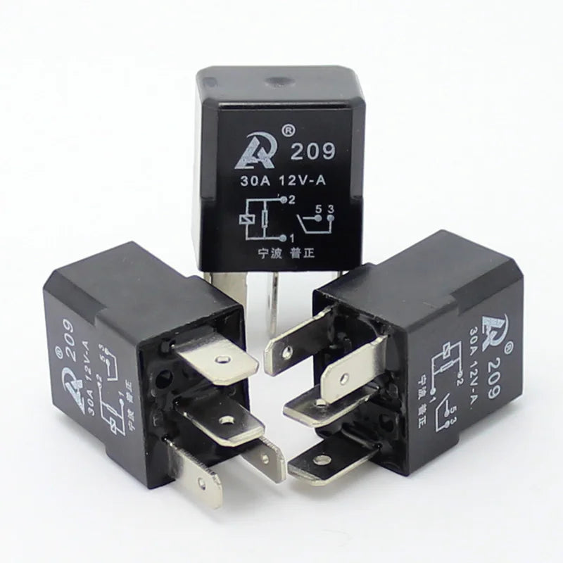 5 sets - Car Auto 30A 12V 24V  Relay Kit For Electric Fan Fuel Pump Light Horn 4PIN/5PIN