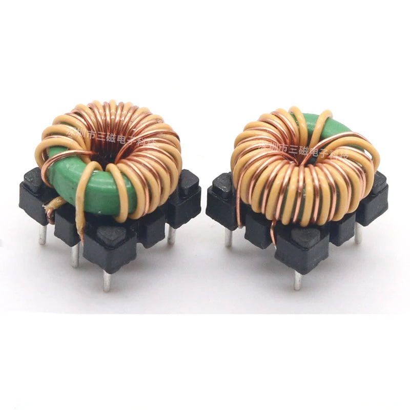 5PCS Common Mode Inductor 1mH 9X5X3 Power Supply Filtering Toroidal Inductor Coil With Base Pins Magnetic Ring Inductor