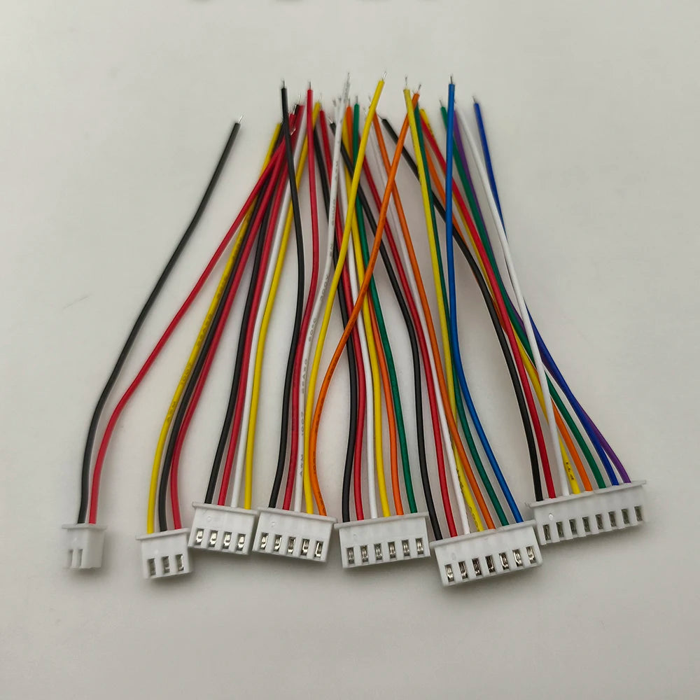 10Pcs SH 1.0mm/MX 1.25mm/PH 2.0mm/XH 2.54mm 2/3/4/5/6/7/8Pin Female Plug Wire Cable Connector Single Head Lenght 10cm 20cm 30cm