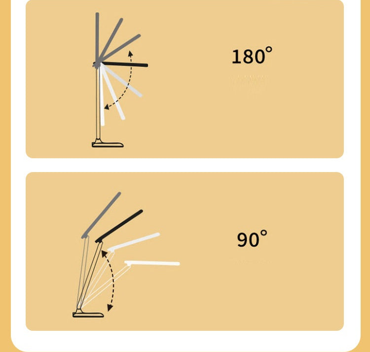 Chargeable Folding table lamp eye protection touch dimmable LED lamp bedroom reading USB rechargeable table lamp 2026